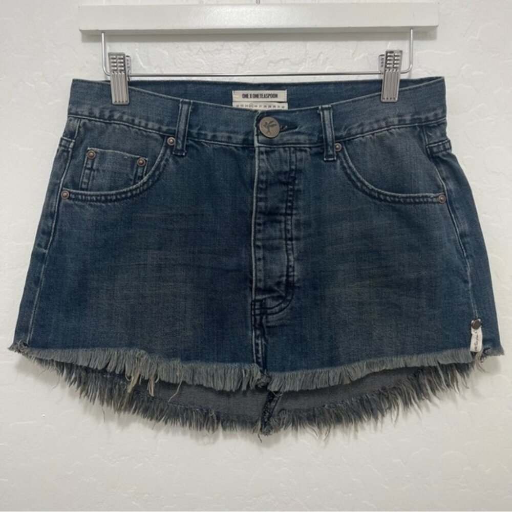One Teaspoon Junkyard Denim Skirt Size 25